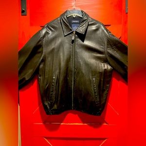 Ultra soft Nautica black leather jacket. Size 44